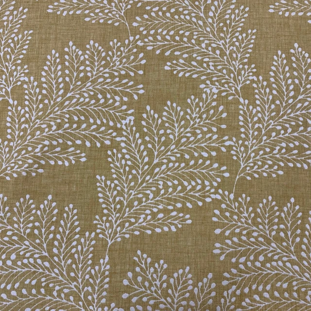 Lalique Trees Ochre  Art Deco jacquard 140cm wide Curtain/Upholstery Fabric
