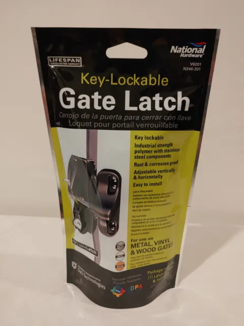 National Hardware Key - Lockable Gate Latch V6201