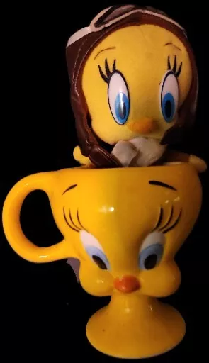 Vintage Tweety Bird Looney Tunes Coffee Mug... Incuding Stuffed Animal