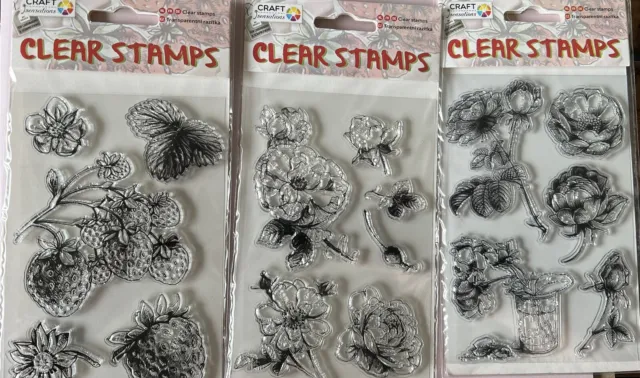 3 Stempelsets Clear Stamps Von Craft Sensations, unbenutzt (# 2)