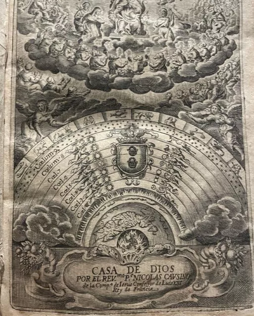 Corte Divina. Libro sobre astrología de 1675. Encuadernado en Pergamino