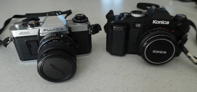 Boîtier Appareil Photo Fujica AX-1 24x36 Argentique - Pour Pièces, Ne Fonctionne Pas