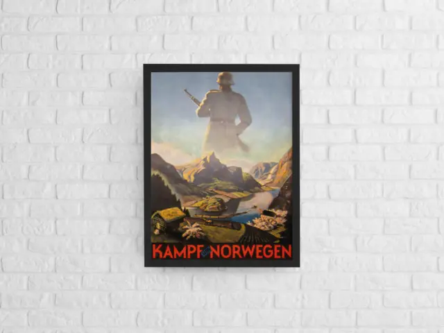 WW2 Norway German Movie Poster  "KAMPF UM NORWEGEN", 2WK Wehrmacht Third Reich 3