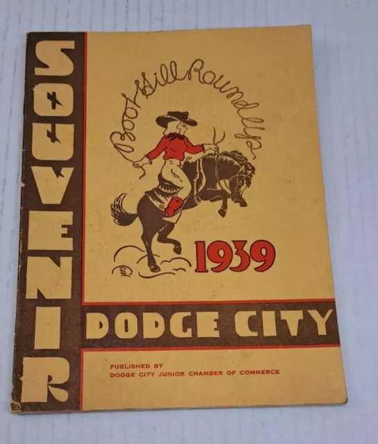 Dodge City Boot Hill Roundup Souvenir Program 1939 Vintage