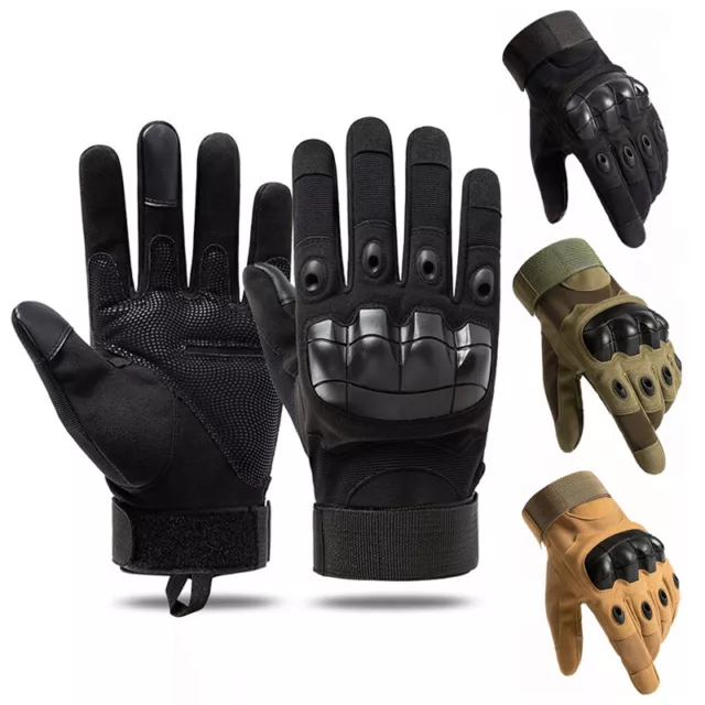 Motocicleta Motorista Guantes Tácticos Dedo Completo Nudillo Goma MTB MX DH BMX