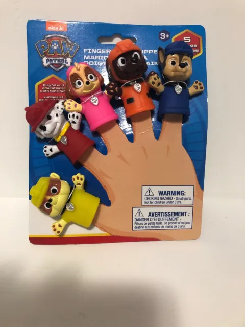 Nickelodeon PAW PATROL FINGER Bath PUPPETS SET OF 5 New