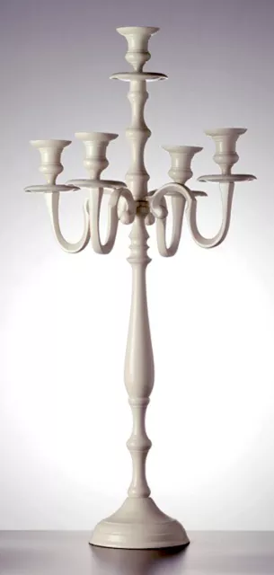 NEW IVORY 5 ARM CANDELABRA 75cm 3Kg Beautiful Wedding Table Candle Decor RP£160