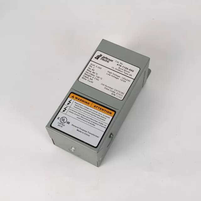 Jefferson Electric 416-1100-000  Buck Boost Transformer 120/240v 12/24v AA