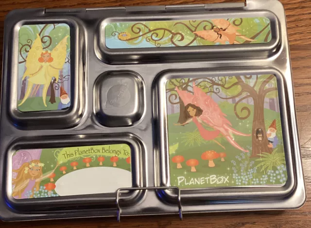 PlanetBox Stainless Steel Fairies & Gnomes Lunch Box Planet box 5 Compartments