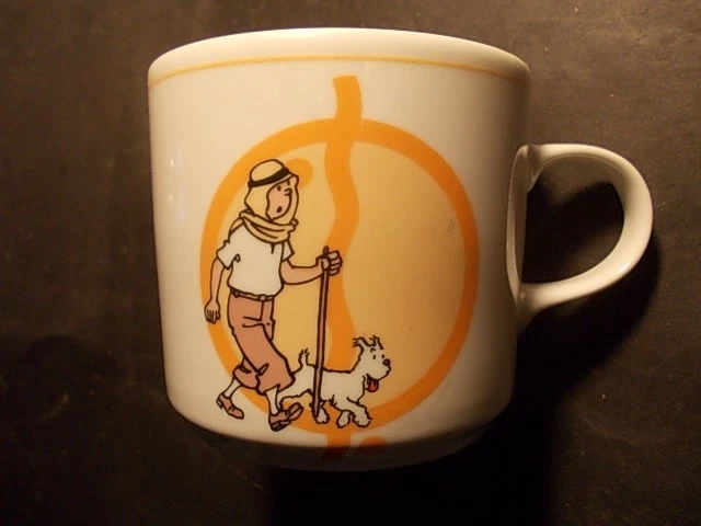 Tasse mug porcelaine Tintin et Milou Les cigares du Pharaon colorisé
