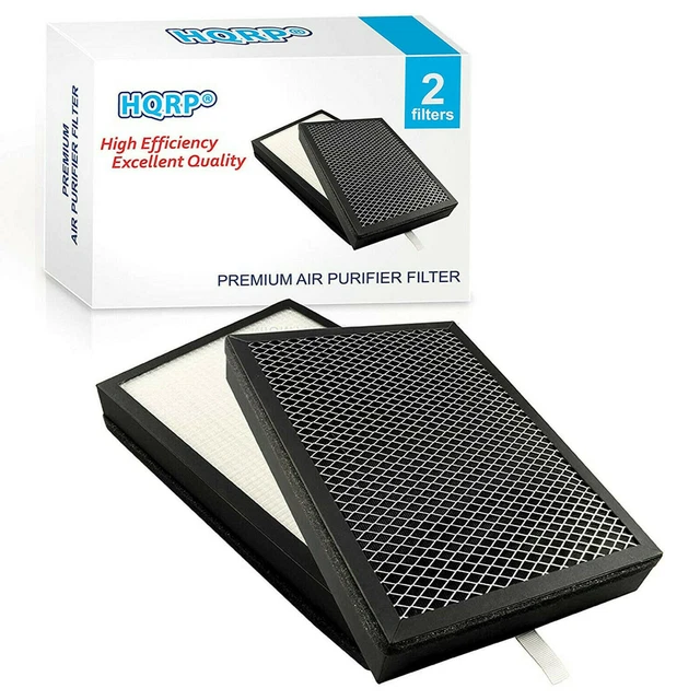 HQRP Ensemble de filtres Hepa 3 en 1 (2 filtres) pour purificateur d'air...