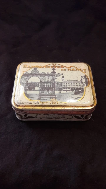 Ancienne Boîte à Nougat De Montélimar En Fer, Métal, Rectangulaire, Vintage
