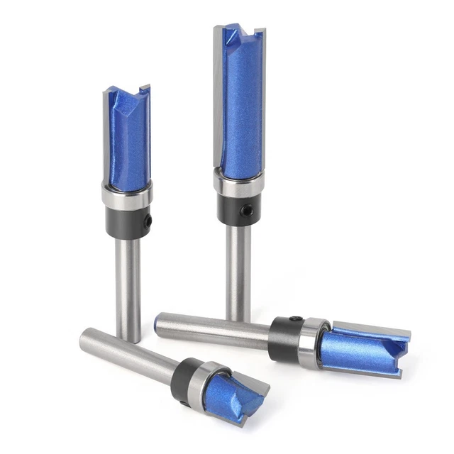 Router Punte 4pcs / Set 6.35mm Codolo Acrilico Cuscinetto Lavaggio Cementato