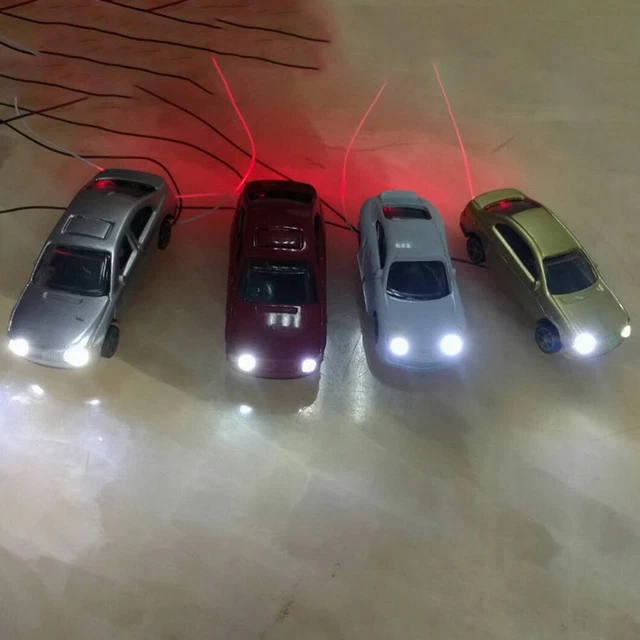 SPUR N BUNTE LED Modellautos f r Eisenbahn Stra?enanlage (67 Zeichen