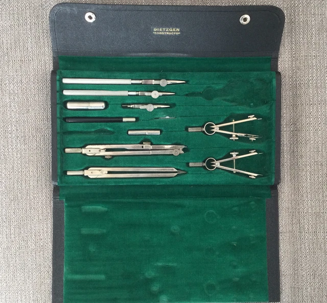 VTG DIETZGEN GERMANY Construction Drawing Drafting Tools Compass Set