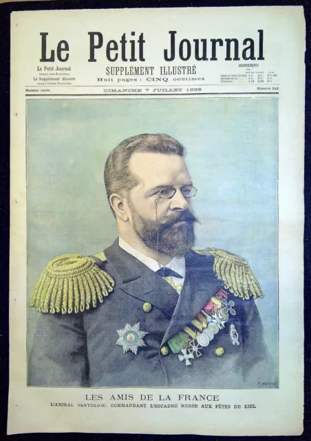 Le Petit Journal N°242 du 1895 - L'Amiral SKRYDLOW, Un Drame parisien