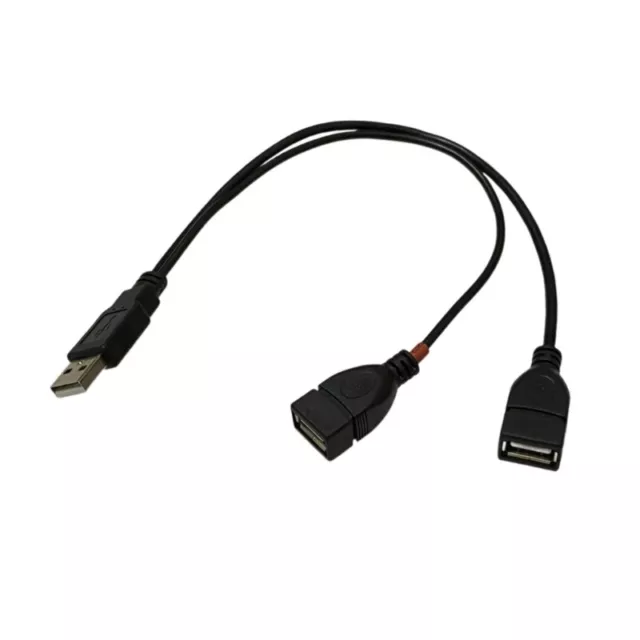 USB2.0 Male to Double Female Power Data Y Extension Cable Computer Adapters