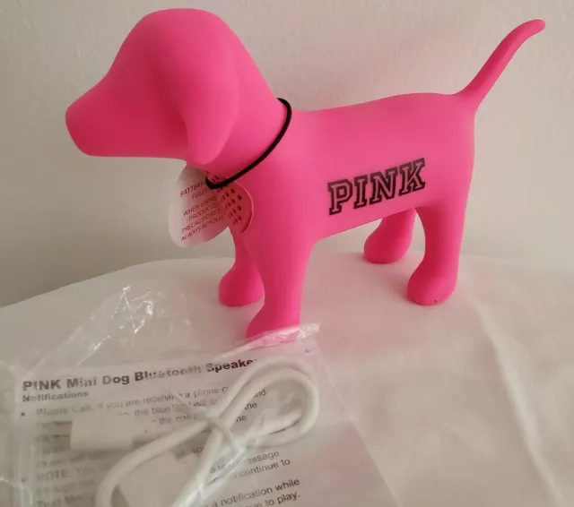 Victoria's Secret Pink Mini Dog Wireless Bluetooth Speaker With Cord