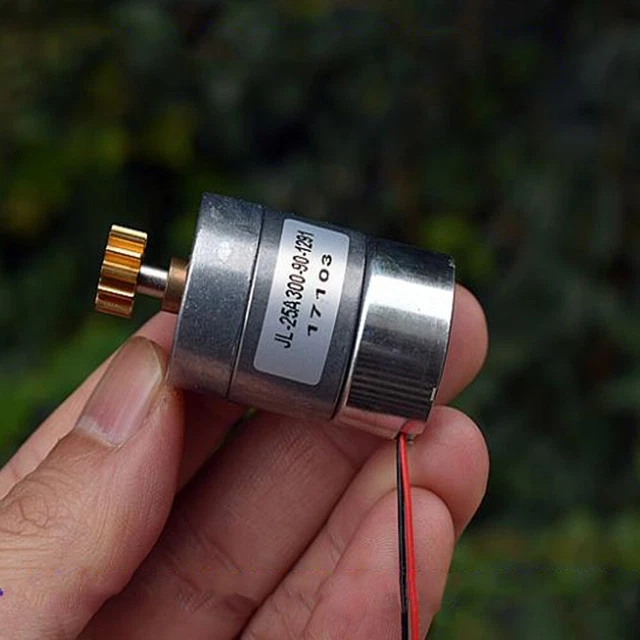 JL-25R DC 6V-12V 92RPM Slow Speed Metal GearBox Electric Geard Motor Copper Gear