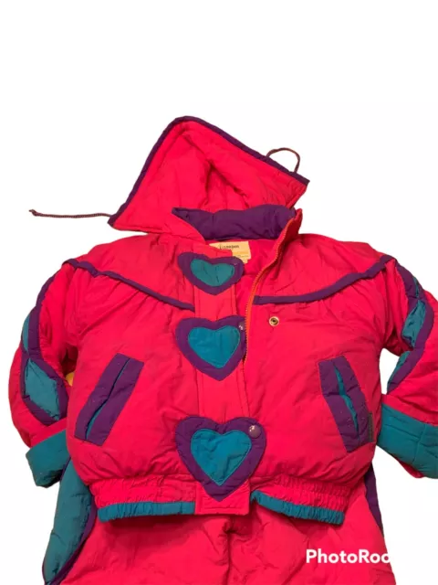 London Fog Girls Pink Snow Suit Bib Pants Jacket Size 5-6