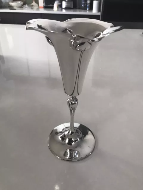 Mappin & Webb sterling silver vase