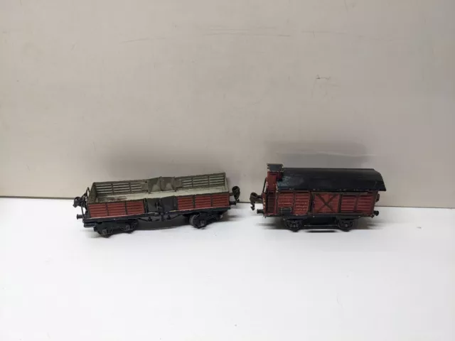 Marklin Lot De 2 Wagons Tombereau Et Couvert en O Spur 0