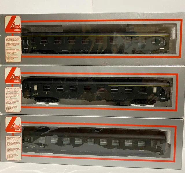 Set de 3 voitures voyageurs RIO 78 TER (ex NPDC), livrée jaune/argent