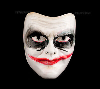 Mask from Venice Joker Dark IN Paper Mache Authentic Venetian 499