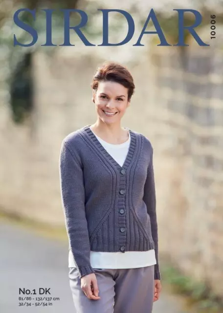 Sirdar Strick Muster - No.1 Dk, Strickjacke 10006