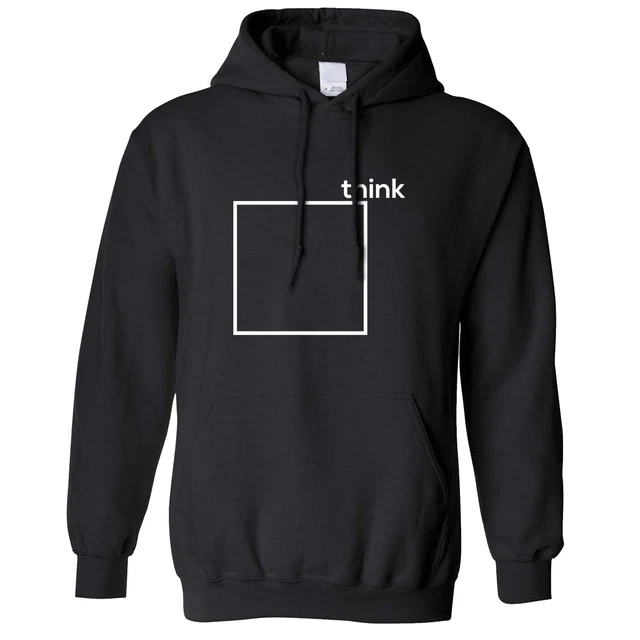 Felpa con cappuccio Think Outside The Box scherzo nerd geek grafica novità gioco di parole maglione con cappuccio