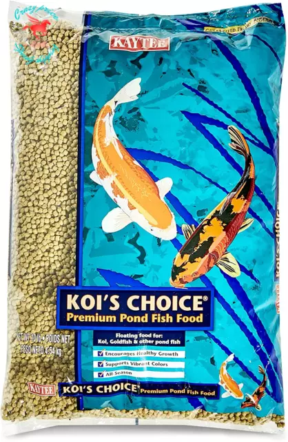 Kaytee Koi'S Choice Koi Floating Fish Food Ideal for Koi, Goldfish - 10 Pound