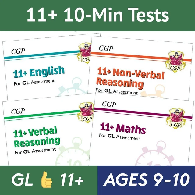 11 PLUS BOOKS Bundle (for GL) 10-Min Tests [ Ages 9-10 ] with Answers ...