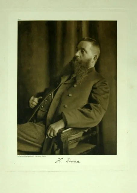 Heinrich Zimmer (1851-1910) Photogravüre von Rudolph Dührkoop 1906