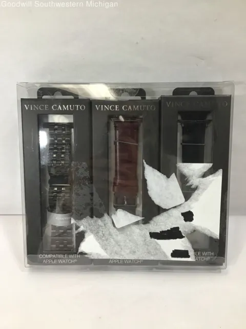 Vince Camuto ProspectPlace Collection Men's Watch Band Set Black WV/2422BKBU NEW