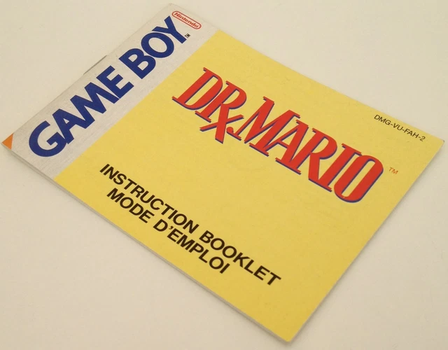 gb notice DR X MARIO fah-2 nintendo game boy dmg mode d'emploi instructions