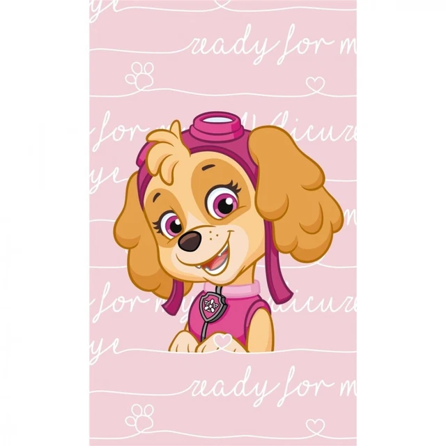 Toalla de playa rosa claro Paw Patrol para nadar vacaciones Skye 140 x 70 microfibra
