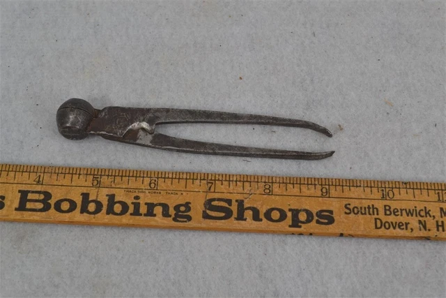 antique early bullet mold cutter musket ball forged blacksmith 18th 19th c