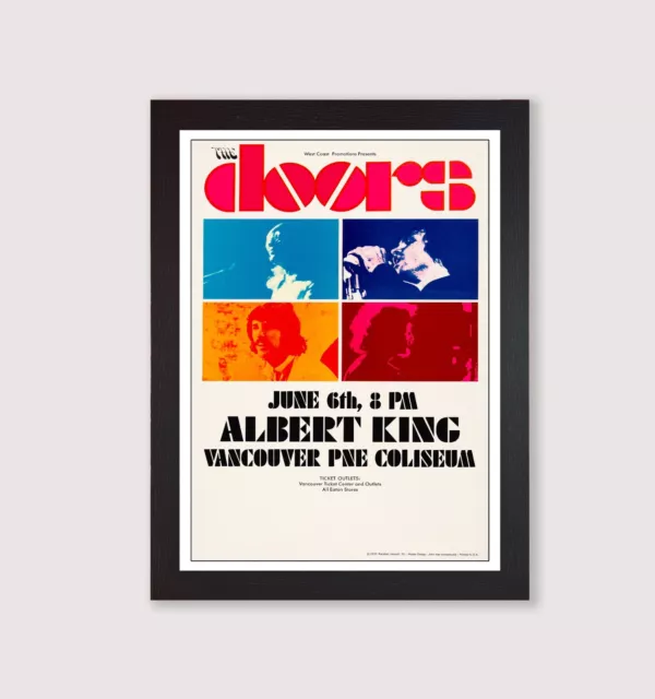 Framed The Doors Repro Vintage Concert Poster Print Vancouver Coliseum 1970