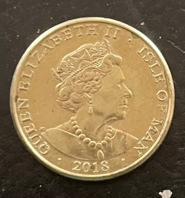 Isle Of man, 2018, 1 Pound, Coin, Not Cleaned, Circulated
