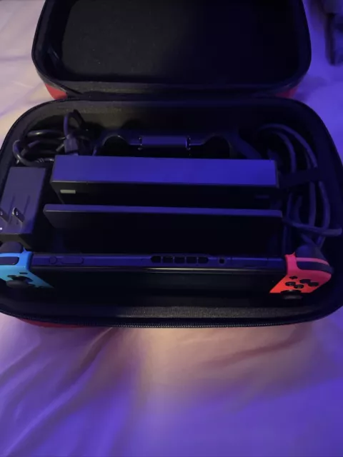 Nintendo Switch 32GB Gray Console with Neon Red and Neon Blue Joy-Con 2