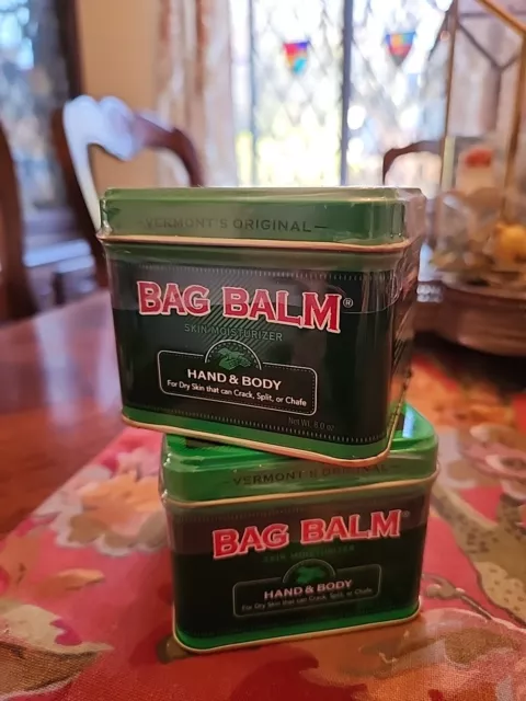 2 • New Bag Balm Vermont's Original Skin Moisturizing Ointment for Dry Skin 8 oz