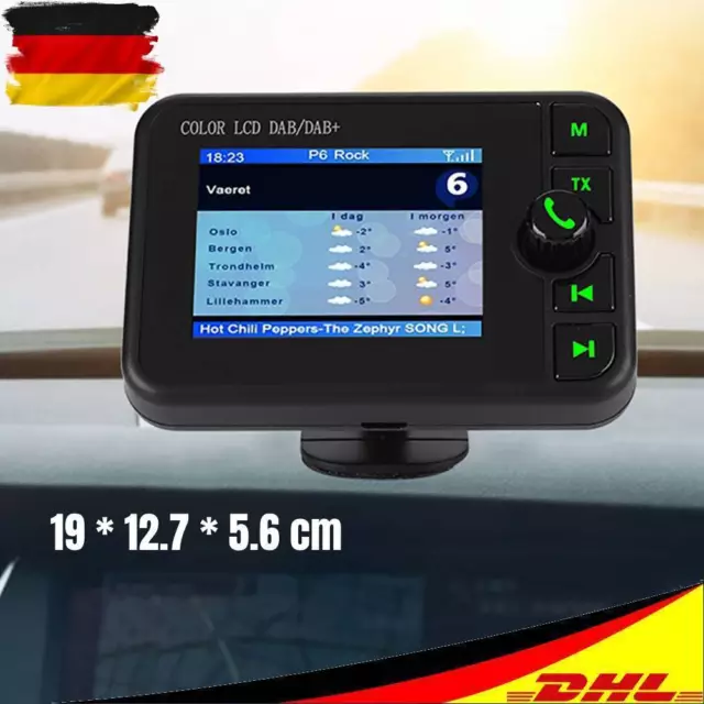 Bluetooth-Digital-FM-Radio-Magnet-MP3-Player-Adapter 2,4-Zoll LCD Auto DAB Radio