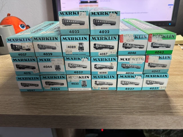 Märklin H0 1936 - Lot De 2 Wagons Bananes Série 300 Boîte D'origine