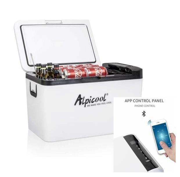 12V COMPRESSOR FRIDGE Camper Van Top Loading Coolbox, 25L Alpicool, USB