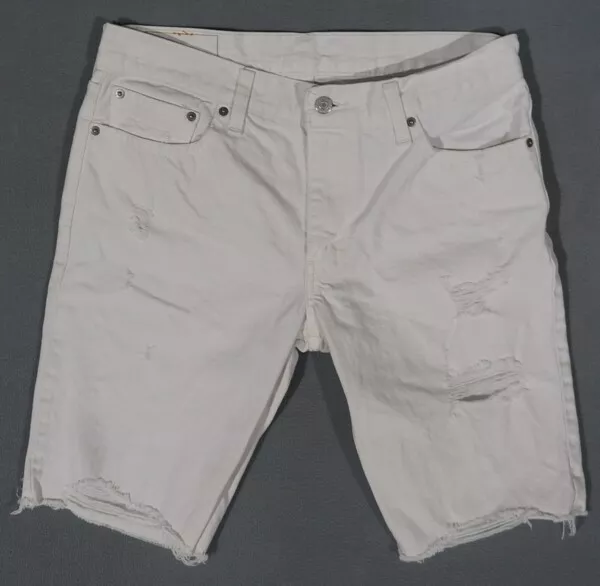 VG01432 **LEVI'S** 511 DENIM JEAN SHORTS 32 (msr 32"x11") WHITE