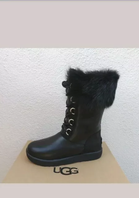 Bottes d'hiver imperméables en cuir Ugg Aya/peau de mouton toscane, taille Royaume-Uni 4,5/eur 37. 3