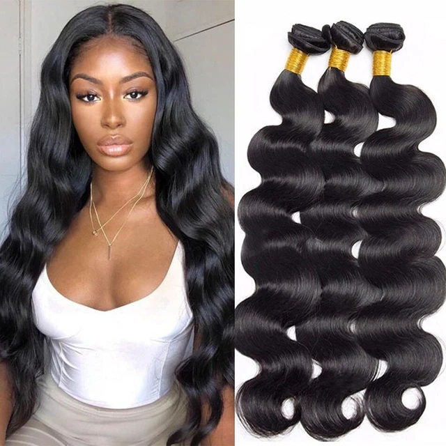 Virgin Unprocessed 100% Human Hair BodyWave Hair Extensions 1 3 4 Bundles Deal