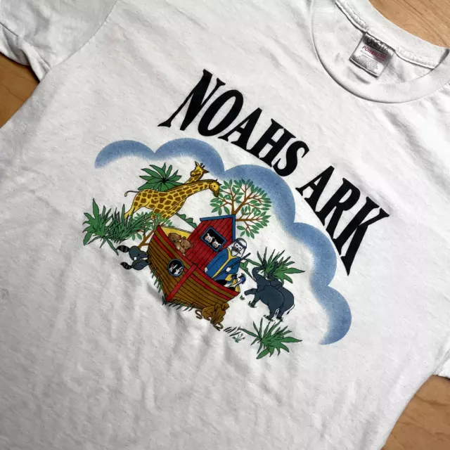 VINTAGE 90'S NOAHS Ark God White XL Short Sleeve VTG T-Shirt $14.99 ...