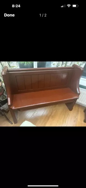 Solid Pine Church Pew