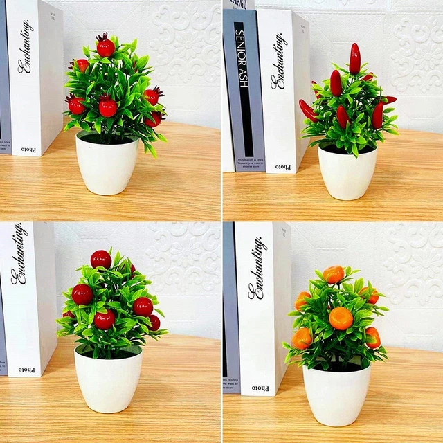 Gefälschter Blumentopf Dekor Granatapfel Kunststoff Mini-Topf 13 * 18 Cm